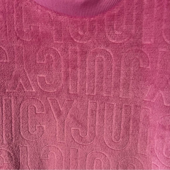 Juicy Couture Women's Pink Velour Embossed Pajama Top - Picture 4 of 8